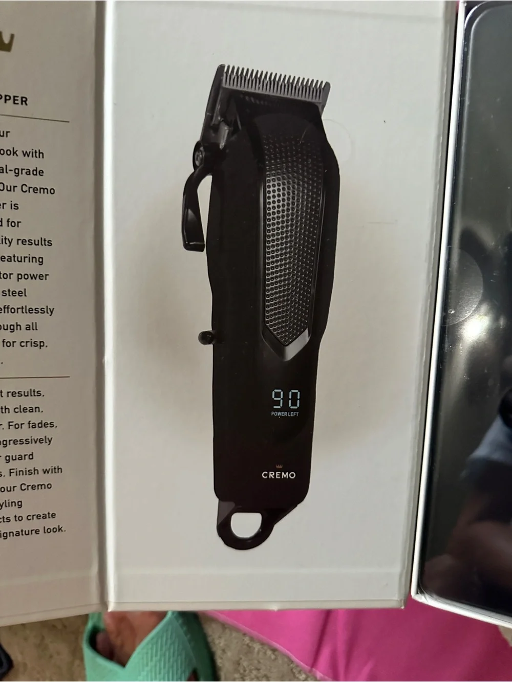 Cremo Black Hair Clipper – Professional Men's Grooming